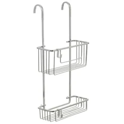 Portaoggetti Doccia 2 Piani C-Gancio Aluminium Collection
