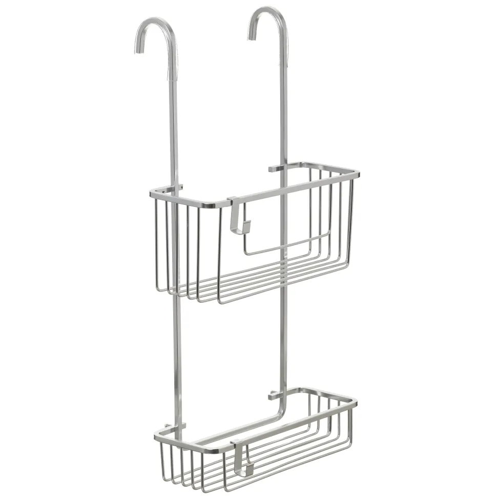 Portaoggetti Doccia 2 Piani C-Gancio Aluminium Collection