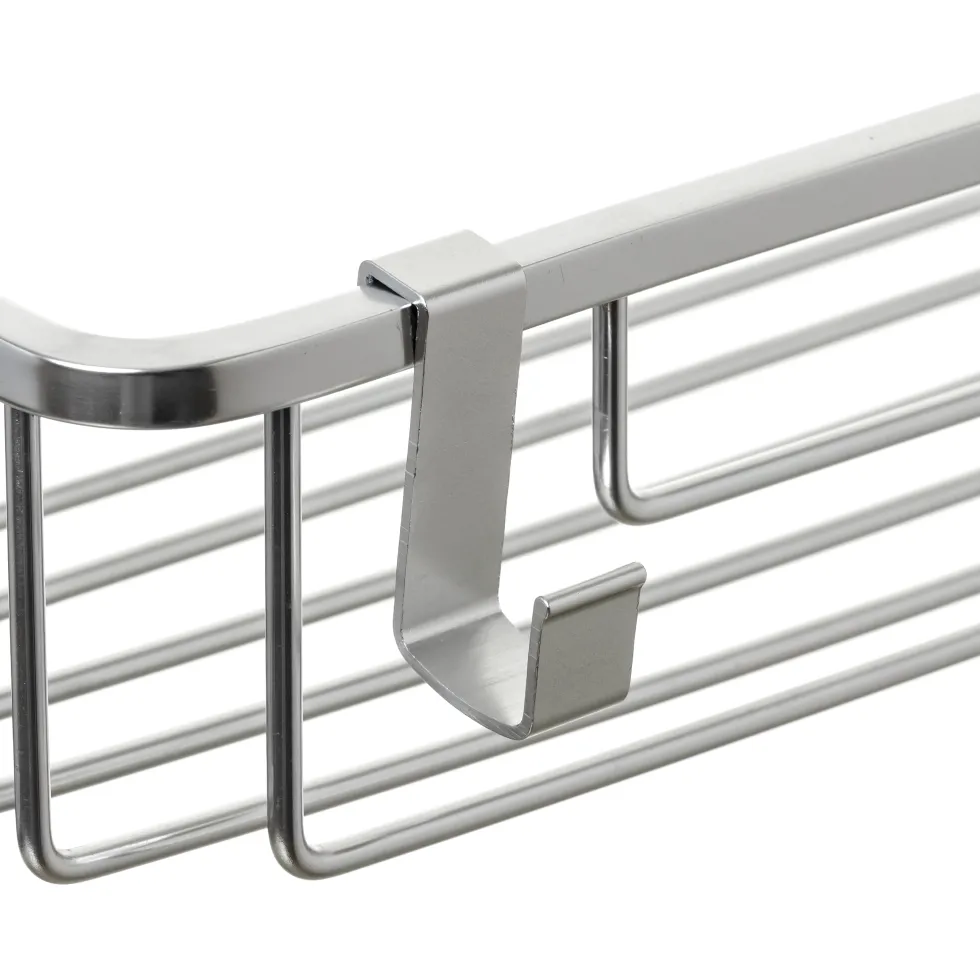 Portaoggetti Doccia 2 Piani C-Gancio Aluminium Collection