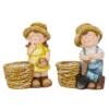 Porta piante decorativo Cache-Pot Bimbo e Bimba