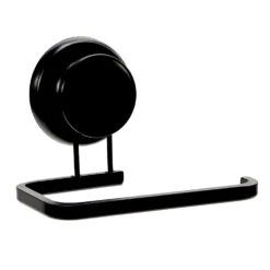 Porta rotolo con Ventosa in Alluminio nero Linea Tahoma Black