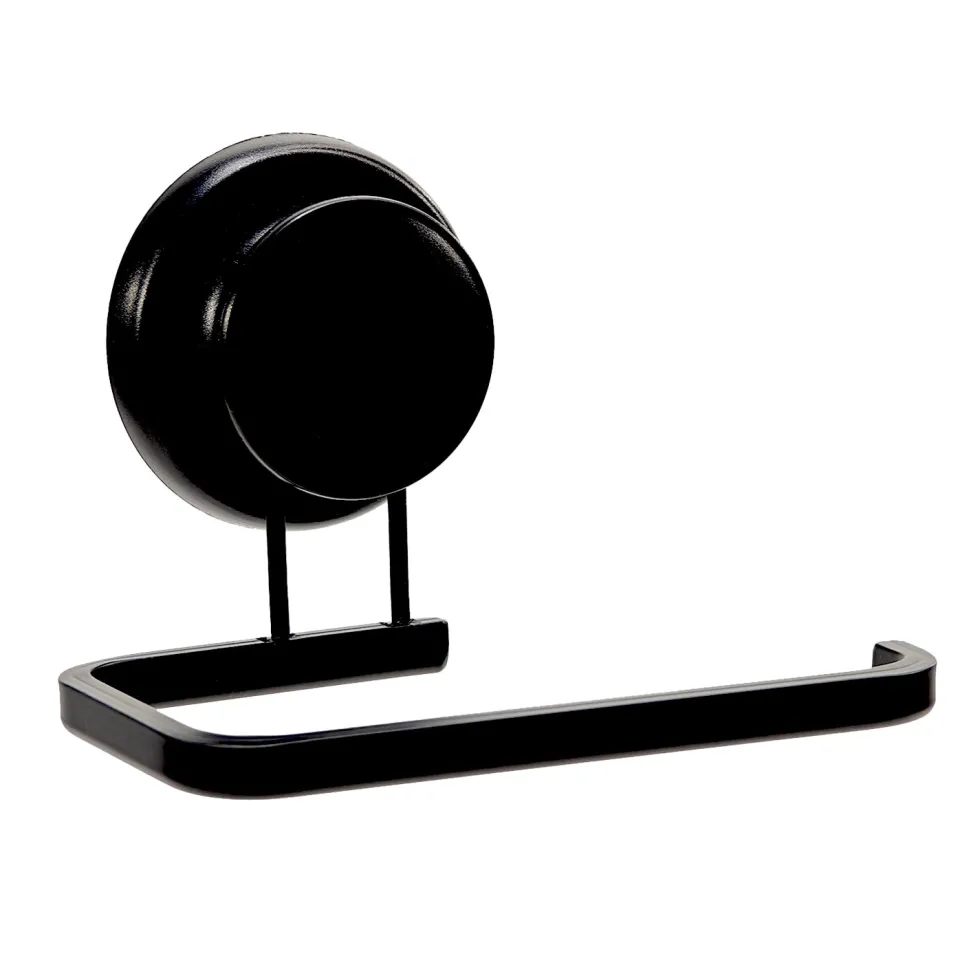 Porta rotolo con Ventosa in Alluminio nero Linea Tahoma Black