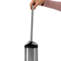 Portascopino Automatico con Scopino in Acciaio Inox h42,5 cm