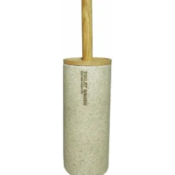 Portascopino beige e legno con scopino