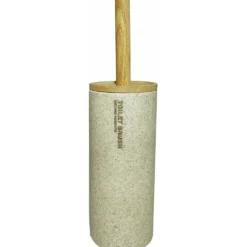 Portascopino beige e legno con scopino
