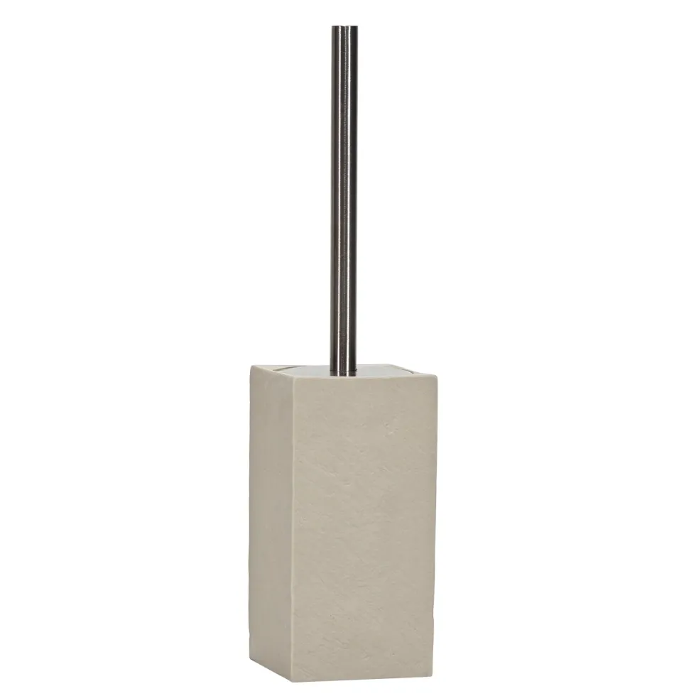 Portascopino con scopino Effetto Materico Beige