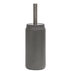 Portascopino con Scopino in Ceramica Grigio