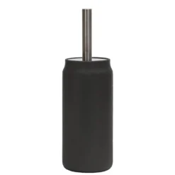 Portascopino con Scopino in Ceramica Nero