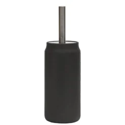 Portascopino con Scopino in Ceramica Nero