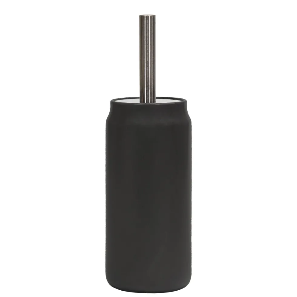 Portascopino con Scopino in Ceramica Nero