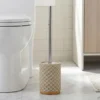 Portascopino con Scopino in Poliresina Beige e bamboo