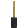 Portascopino con Scopino in Poliresina Nero con manico in bamboo
