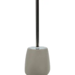 Portascopino con scopino in Stoneware Tortora
