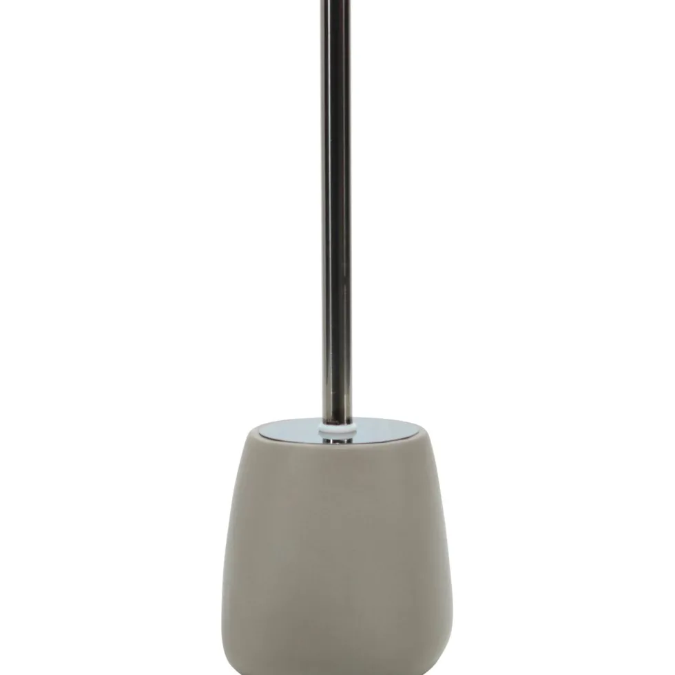 Portascopino con scopino in Stoneware Tortora