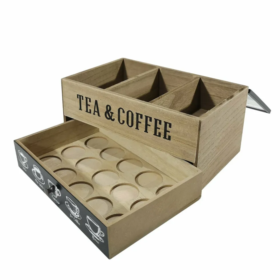 Portatisane con Cassetto Porta Capsule Tea & Coffee