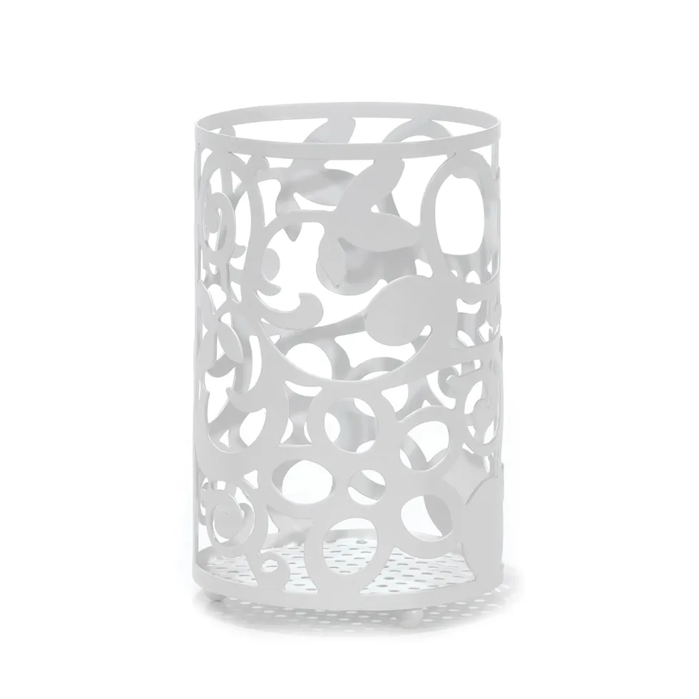 Portautensili da Cucina in Metallo Bianco h16 cm diametro 11 cm