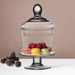 Potiche in Vetro con Coperchio Patisserie h23 diametro 13 cm
