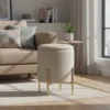 Pouf Contenitore Apribile Crema