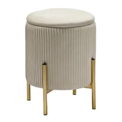 Pouf Contenitore Apribile Crema