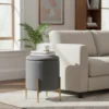 Pouf Contenitore Apribile Grigio