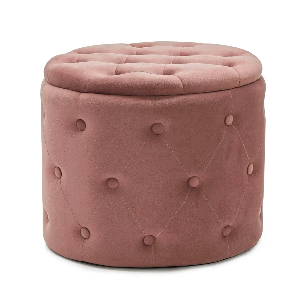 Pouf Contenitore Apribile Rosa