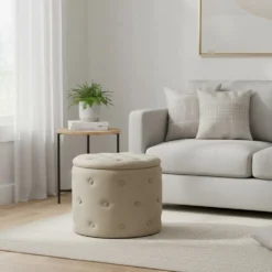 Pouf Contenitore Apribile Tortora