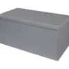 Pouf Contenitore Grigio in ecopelle richiudibile h38x76x38 cm