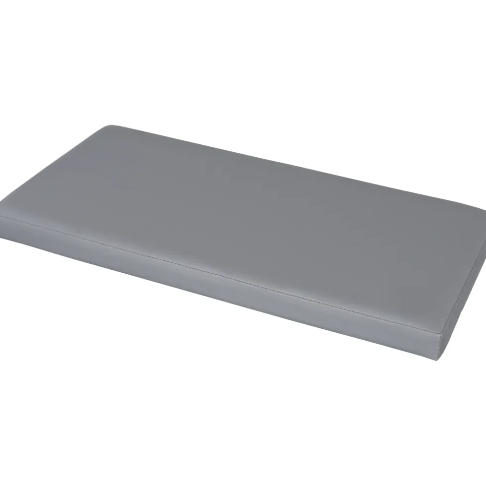 Pouf Contenitore Grigio in ecopelle richiudibile h38x76x38 cm