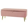 Pouf Contenitore in velluto Rosa Antico