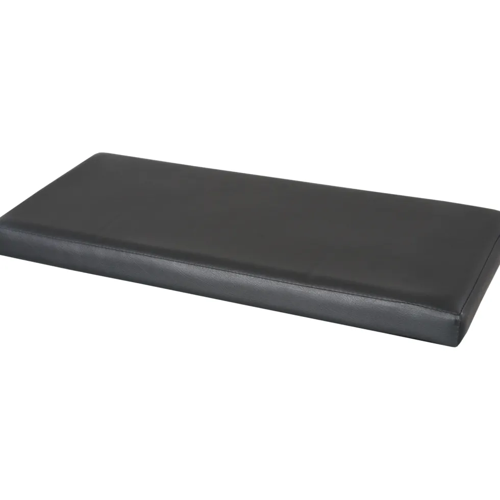 Pouf Contenitore Nero in ecopelle richiudibile h38x76x38 cm