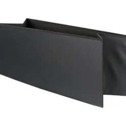 Pouf Contenitore Nero in ecopelle richiudibile h38x76x38 cm