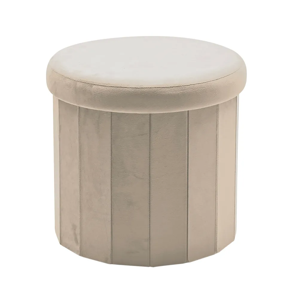 Pouf Contenitore Richiudibile Crema