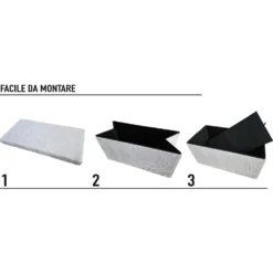 Pouf Contenitore Richiudibile Effetto pelliccia sintetica Bianco