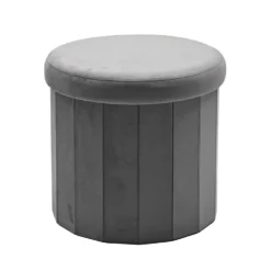 Pouf Contenitore Richiudibile Grigio