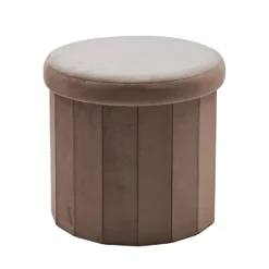Pouf Contenitore Richiudibile Tortora