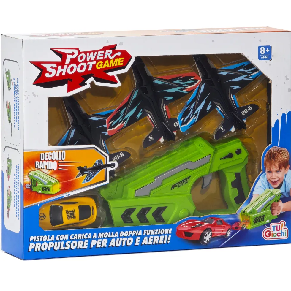 Power Shoot Game Pistola Doppia Funzione – Auto e Aerei