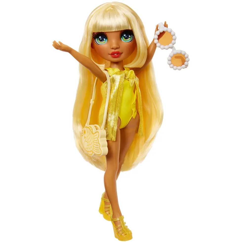 Rainbow High Swim & Style Fashion Doll con Pareo luccicante e Accessori