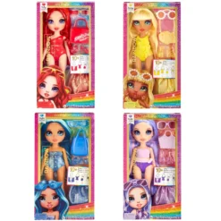 Rainbow High Swim & Style Fashion Doll con Pareo luccicante e Accessori