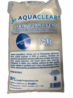 Sabbia Quarzifera 25 kg Granulometria 0,4–0,8 mm