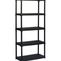Scaffale a 5 ripiani Nero Linea Tempo