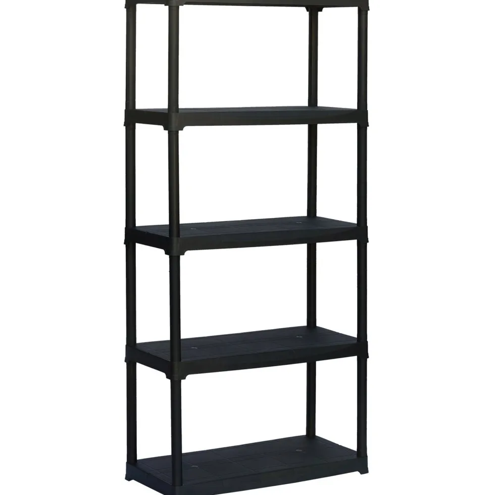 Scaffale a 5 ripiani Nero Linea Tempo
