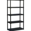 Scaffale a 5 ripiani Nero Linea Tempo