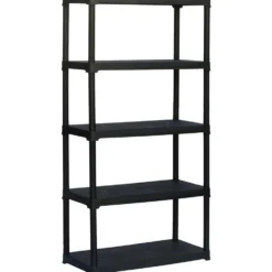 Scaffale a 5 ripiani Nero Linea Tempo