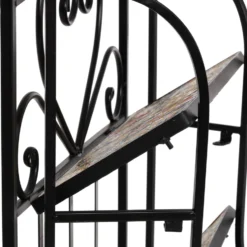 Scaffale Mosaico in metallo nero con 4 ripiani