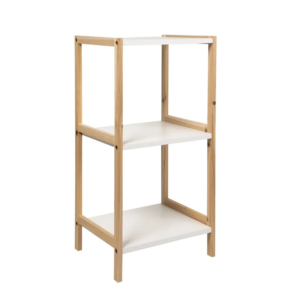 Scaffale Multiuso in legno di Abete 3 ripiani Linea Woodhandy
