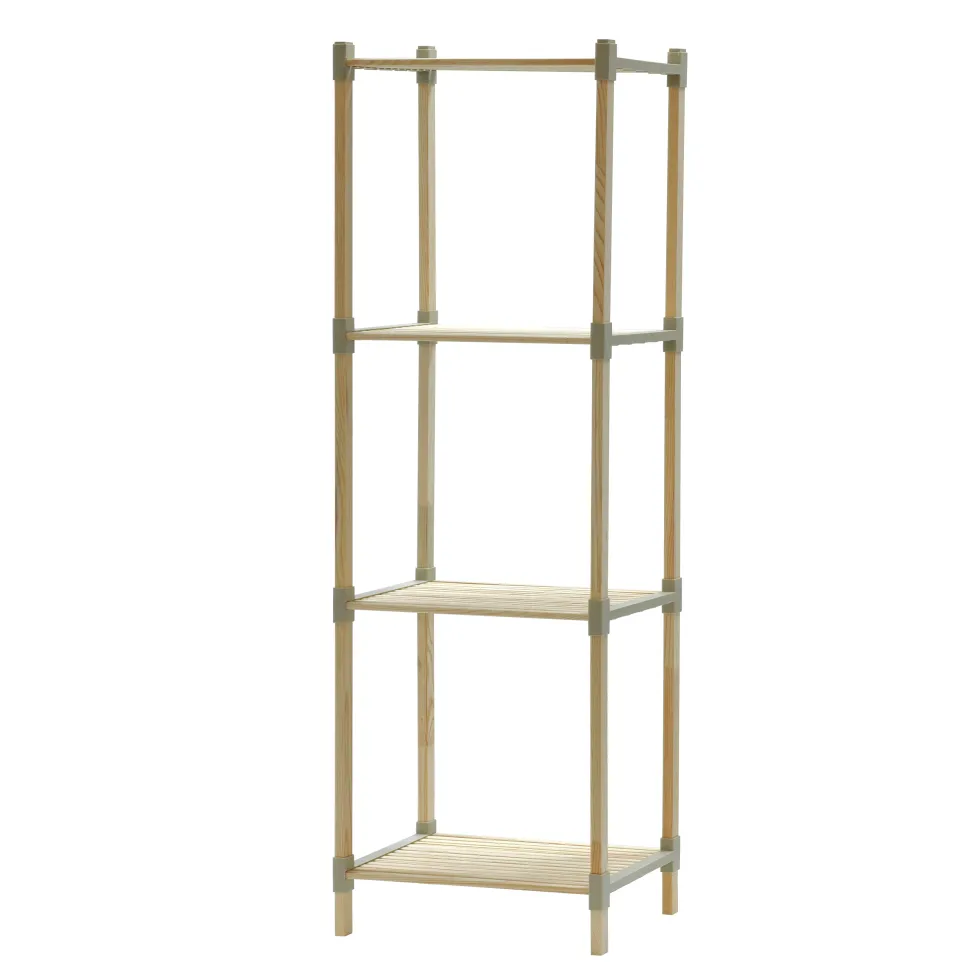 Scaffale Multiuso in legno 4 ripiani FixWood