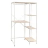 Scaffale Multiuso 4 ripiani in legno truciolare e metallo Bianco Linea Janet Lavanderia