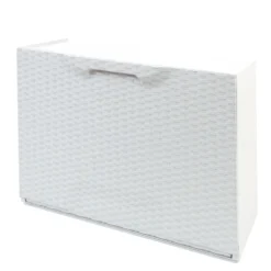 Scarpiera Bianca Linea Rattan