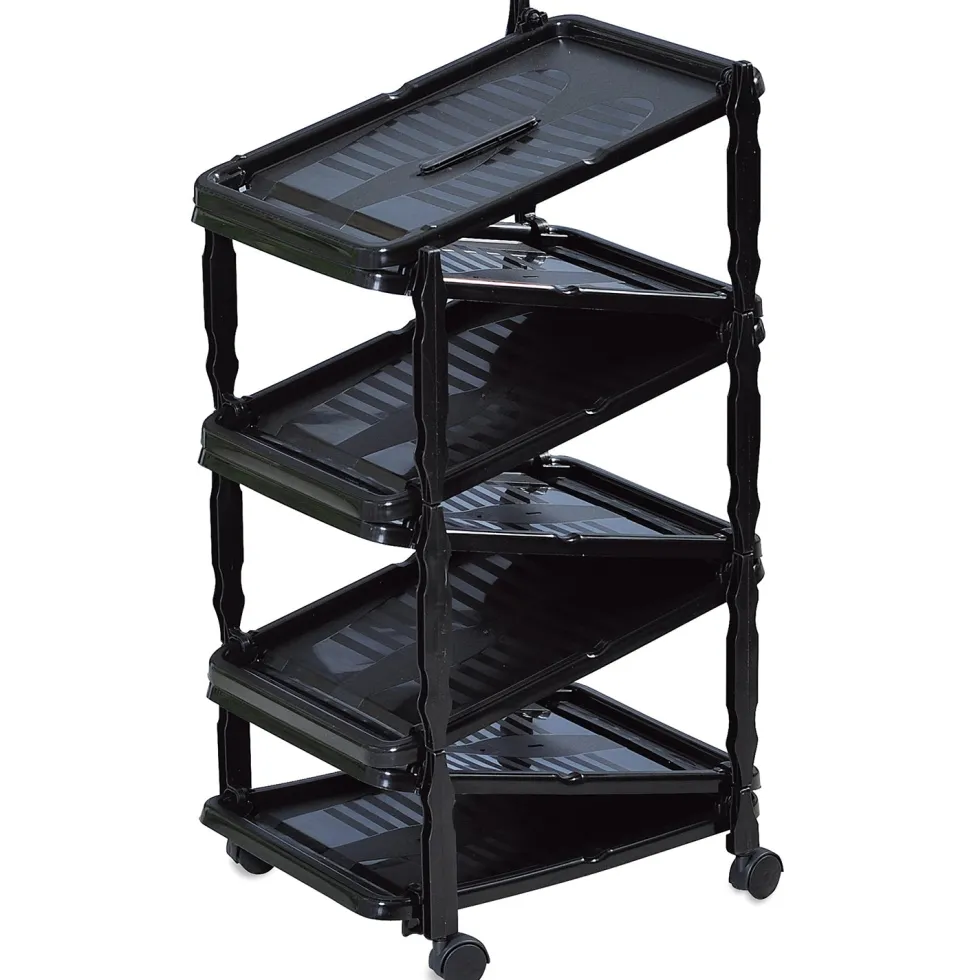 Scarpiera Estensibile ZIP 7 Posti Nero h62,5x36x30 cm