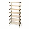 Scarpiera multiuso 7 ripiani in legno di pino 3 in 1 Linea Woodpine